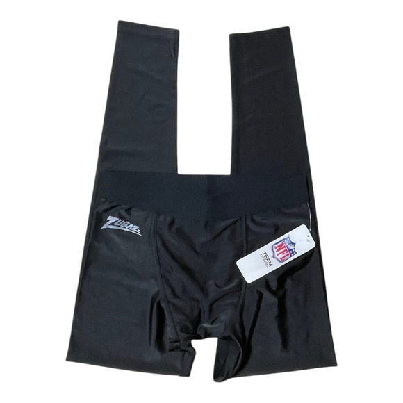 Zubaz Mens Small NFL Team Apparel Detroit Lions Leggings Stretch Solid Black - Picture 3 of 13